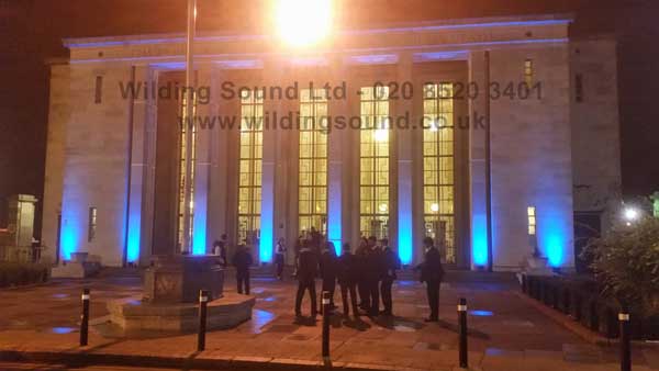 LED Uplighters Walthamstow Assembly Hall